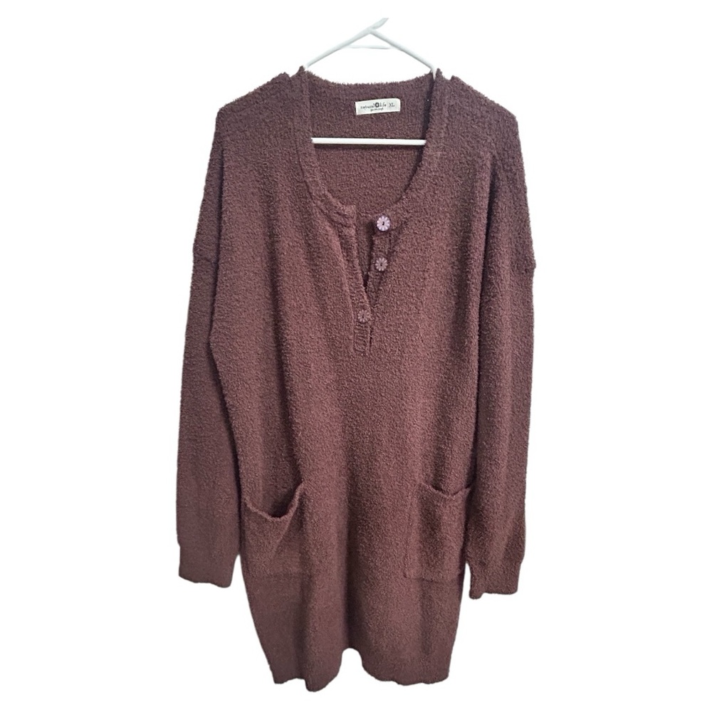 NATURAL LIFE Cozy-Up sweater dress in Maroon - Picture 5 of 6